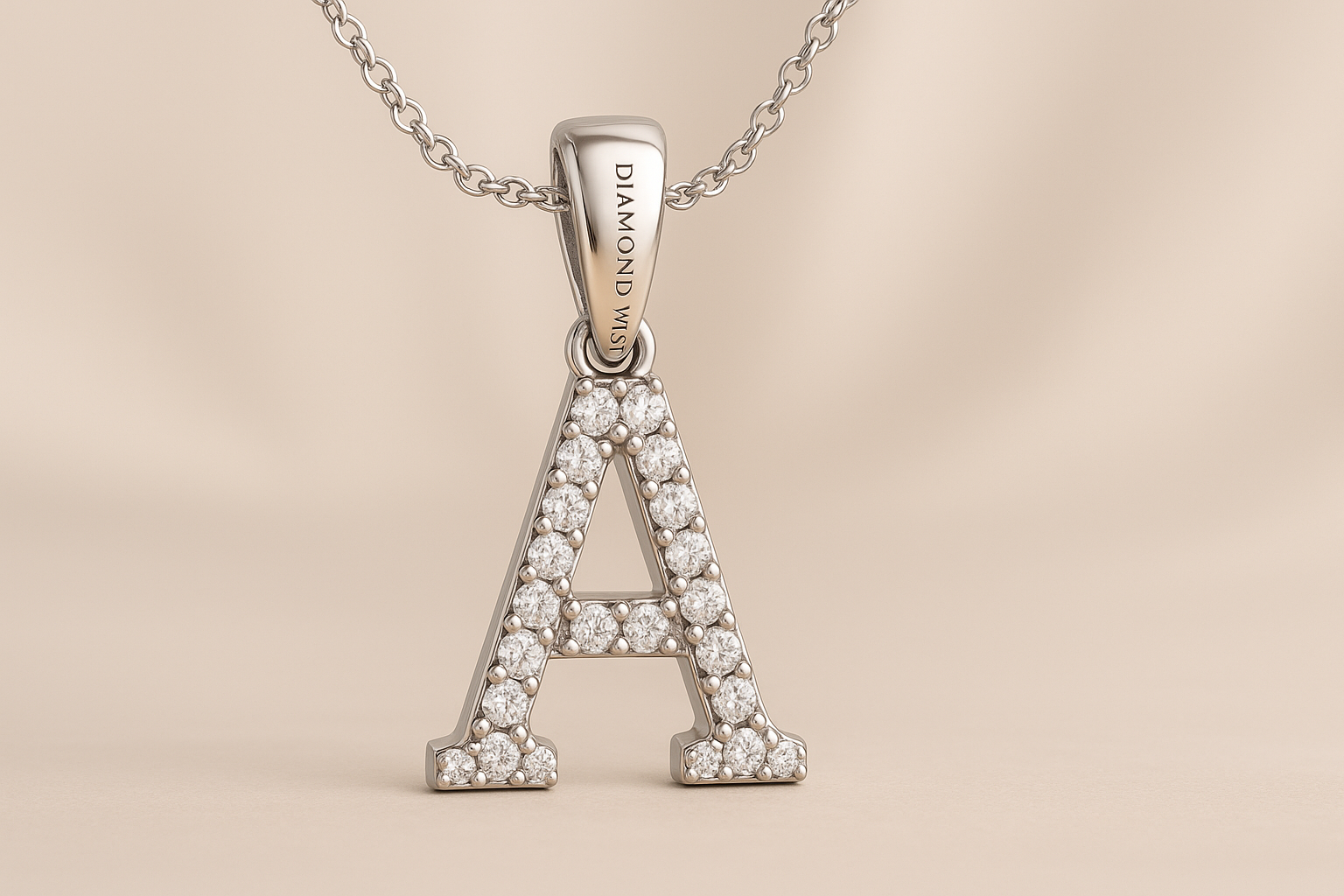 Buying Guide for Jewelry Lovers: The Diamond Wish 14k White Gold Letter A Pendant Necklace